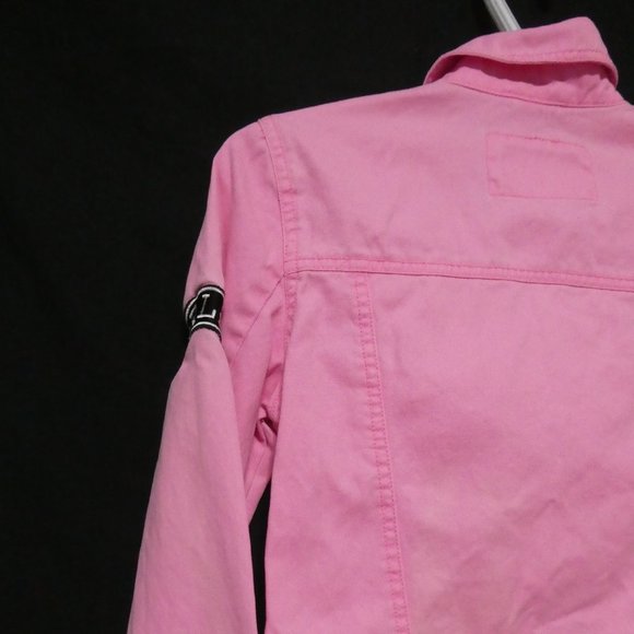 HURLEY | xs extra small | Classic Pink Denim Jacket with Black Buttons | GUC - Picture 11 of 16